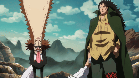 Monkey D Dragon Standing Beside Dr Vegapunk GIF