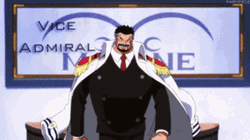 Monkey D. Garp Vice Admiral Introduction GIF