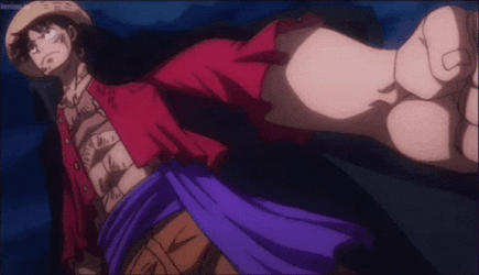 Monkey D Luffy Fighting Scene With Kaidou GIF