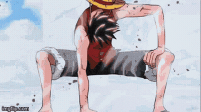 Monkey D Luffy Kicking Giant Hand GIF