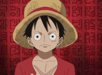 Monkey D Luffy Red Shirt Straw Hat GIF