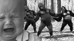 Monkey Dance With Crying Baby GIF