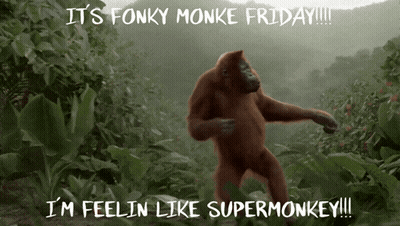 Monkey Dancing In Jungle Fonky Monke Friday GIF