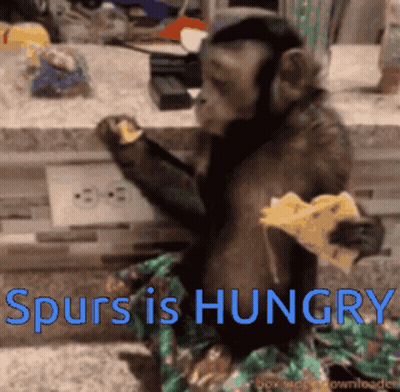Monkey Eating Chips Spurs Is Hungry GIF