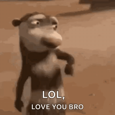 Monkey From Over The Hedge Saying Love You Bro GIF