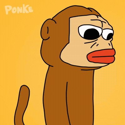 Monkey Giving Middle Finger Word Ponke GIF