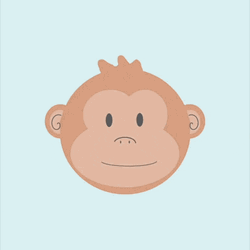 Monkey Heat Spinning Cartoon Animation GIF
