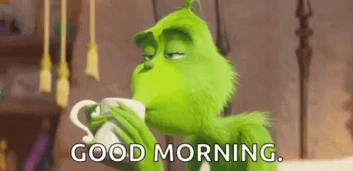 Monkey Holding Branch Good Morning GIF