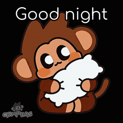 Monkey Holding Pillow Good Night GIF