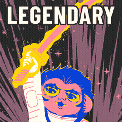 Monkey Holding Sword Legendary GIF