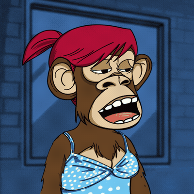 Monkey In Blue And White Polka Dot Tank Top GIF
