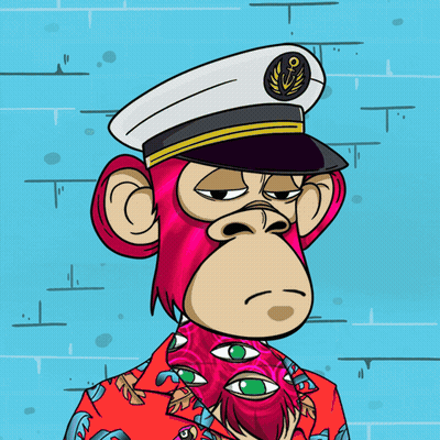 Monkey In Captain's Hat With Anchor GIF