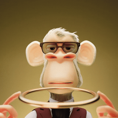Monkey In Glasses And Vest Biting Gold Ring GIF