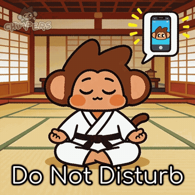 Monkey In Lotus Position Saying Do Not Disturb GIF