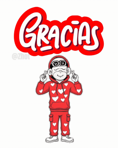 Monkey In Red Hoodie Saying Gracias GIF