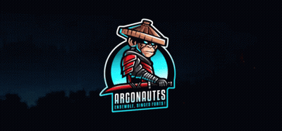 Monkey In Samurai Costume Holding Red Sword GIF