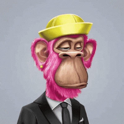 Monkey In Suit And Yellow Hat GIF