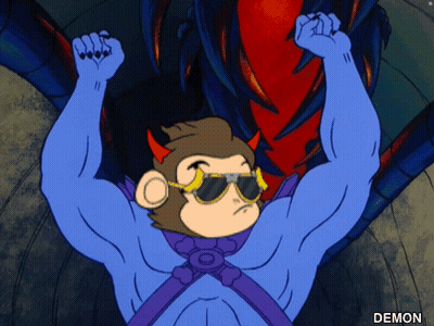 Monkey In Sunglasses Saying Demon GIF