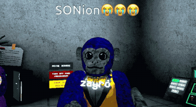 Monkey In Video Game Named Sonion GIF