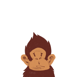 Monkey Kissing Heart Animation GIF