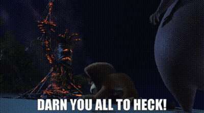 Monkey Kneeling Before Fire Darn You All To Heck GIF