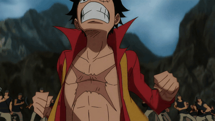 Monkey Luffy Fighting With Neo Marines GIF