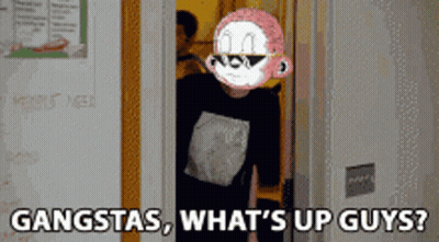 Monkey Mask Man Gangstas What's Up Guys GIF