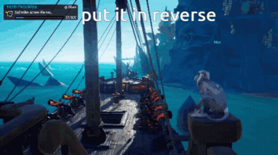 Monkey On Ship Saying Put It In Reverse GIF