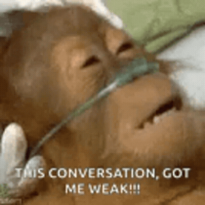Monkey Oxygen Mask This Conversation Got Me Weak GIF