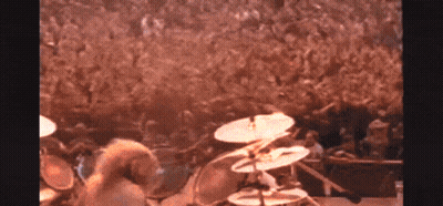 Monkey Playing Drums For Crowd GIF