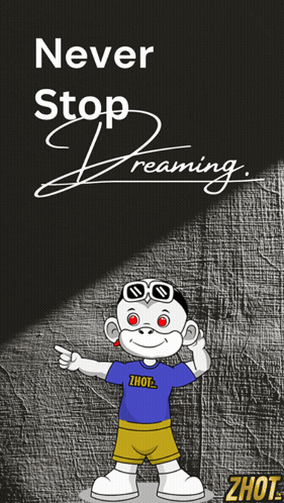 Monkey Poster Never Stop Dreaming GIF
