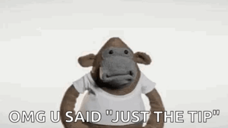 Monkey Puppet Just The Tip GIF