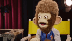 Monkey Puppet Olly Wannabe Explaining Talking GIF