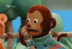 Monkey Puppet Open Mouth GIF