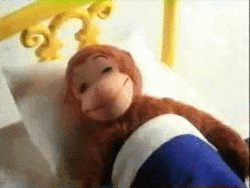 Monkey Puppet Sweet Dream During Bedtime GIF