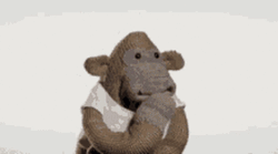 Monkey Puppet Thinking Contemplating Deeply GIF