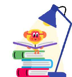 Monkey Reads A Book Sticker GIF