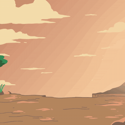 Monkey Running In Sunset GIF