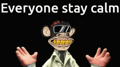 Monkey Saying Everyone Stay Calm GIF