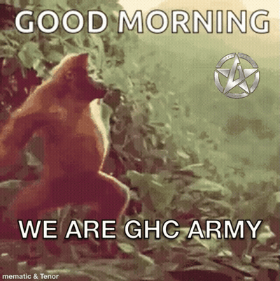 Monkey Saying Good Morning We Are GHC Army GIF