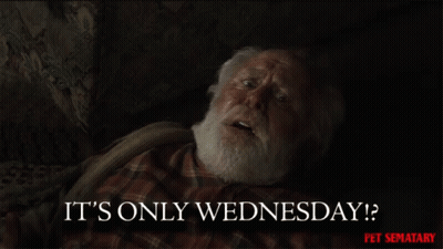 Monkey Saying It's Only Monday Wearing Pink Bandana GIF
