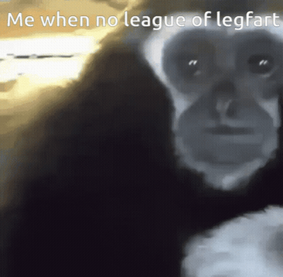 Monkey Saying Me When No League Of Legfart GIF