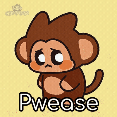 Monkey Saying Pwease GIF