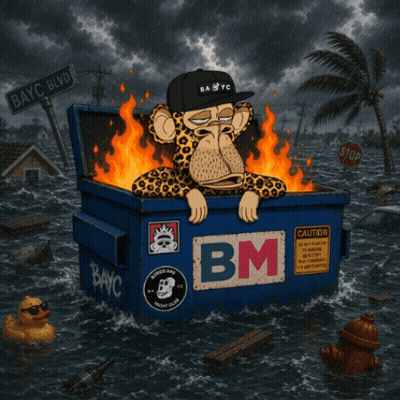 Monkey Sitting In Dumpster Saying BM GIF