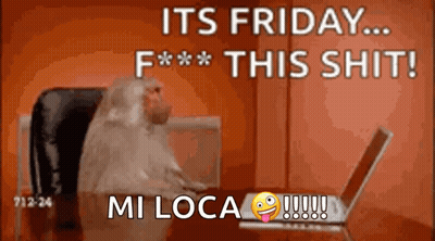 Monkey Sitting In Front Of Laptop It's Friday F*** This Shit Mi Loca GIF