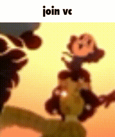 Monkey Sitting On Tree Branch Saying Join VC GIF
