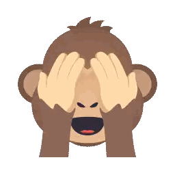 Monkey Smiling With Hands On Face Sticker