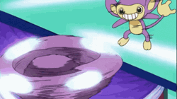 Monkey Spinning Aipom Pokemon Character GIF