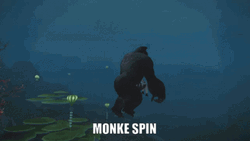 Monkey Spinning Man Game GIF