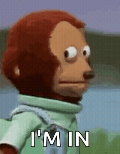 Monkey Standing By Water With Im In GIF
